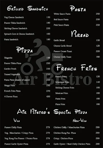 Air Bistro menu 
