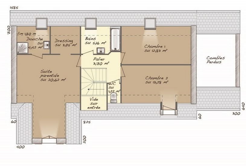  Vente Terrain + Maison - Terrain : 475m² - Maison : 133m² à Écuelles (77250) 