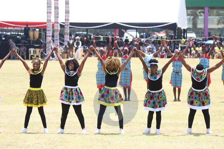 Young people showcase their talents during Mashujaa day celebrations on Thursday, October 20, 2022.