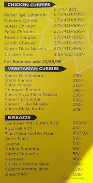 Kaiser menu 3