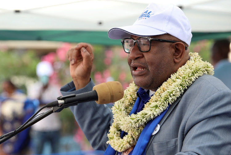 Comoros President Azali Assoumani addresses supporters in Moroni, Comoros, January 9 2024. Picture: ISSIHAKA MAHAFIDHOU/REUTERS