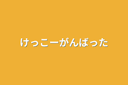 けっこーがんばった