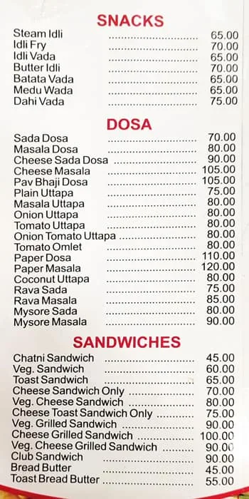 Monica Fresh n Juice menu 