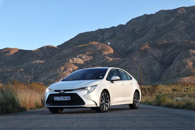 Our refreshed Toyota Corolla sedan back on the road after its service at Montagu Toyota.