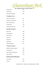 Ghanteshwar Park menu 2