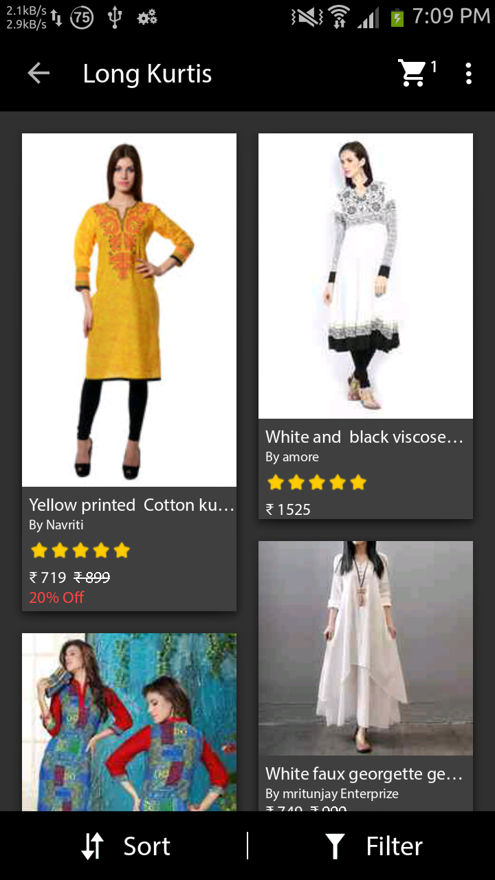Kurtis Online Shopping Screen 2