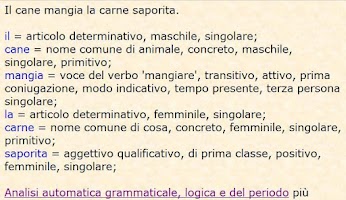 Analisi grammaticale italiana Screenshot