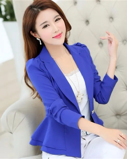 Women Blazer 2022 New Autumn Long Sleeves Casual Office L... - 1