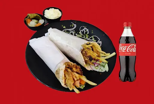 2 Chicken Shawarma And 1 Coke [Serves 1-2]