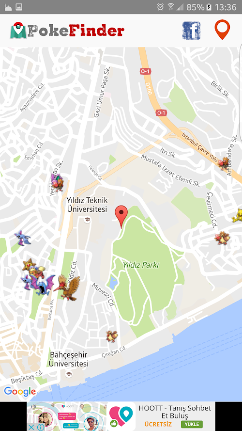 Android application PokeFinder For Real Pok Locate screenshort