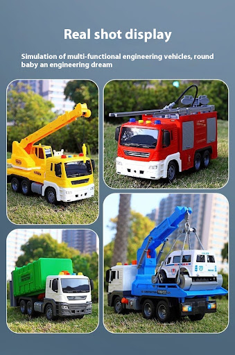 Title 6, Aerial Ladder Fire Truck Toy Car with Water Spr...