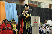 Chief justice Mogoeng Mogoeng speaks at the University of KwaZulu-Natal graduation on Thursday.
