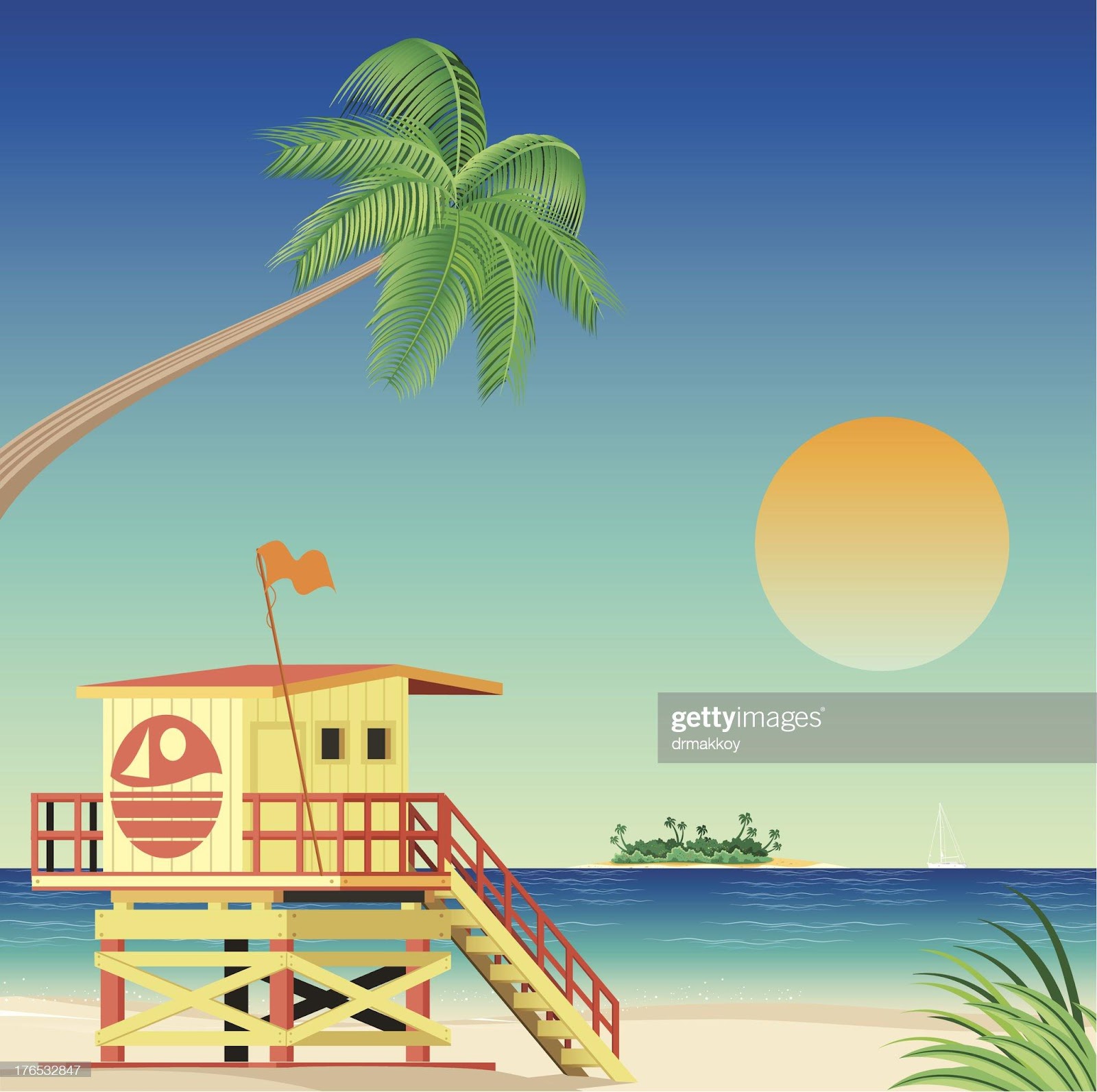 D:\Documenti\posts\posts\Miami\foto\ateriale pubblicitario\illustration-of-a-life-guard-stand-on-miami-beach-vector-id176532847.jpg