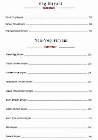 Kareem's Biryani menu 1