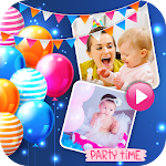 Cover Image of ดาวน์โหลด Birthday Video Maker with Song and Name 1.0 APK