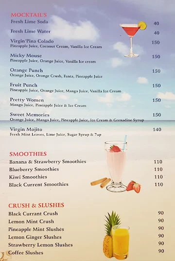 Rita Restaurant And Bar menu 