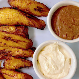 Plantain with Cream and Beans