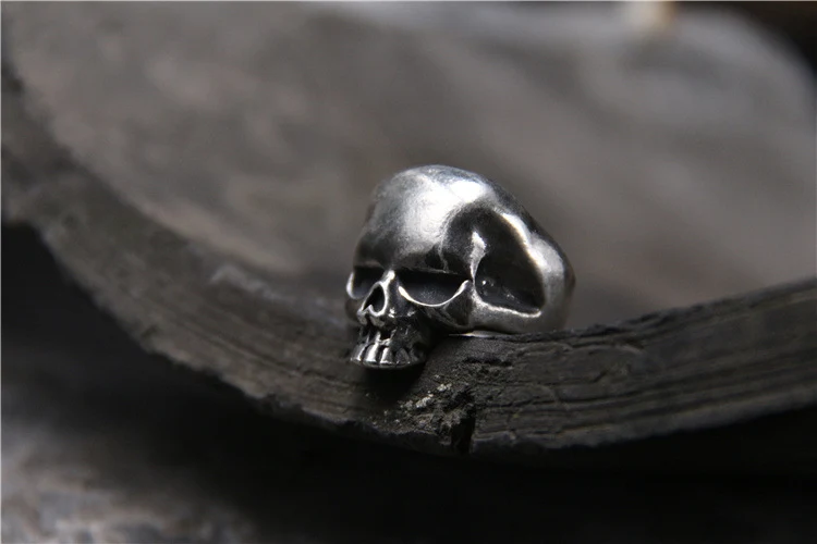 Personalized S925 Sterling Silver Skull Ring. Create a unique statement piece, bold design. Perfect gift, gothic style, 