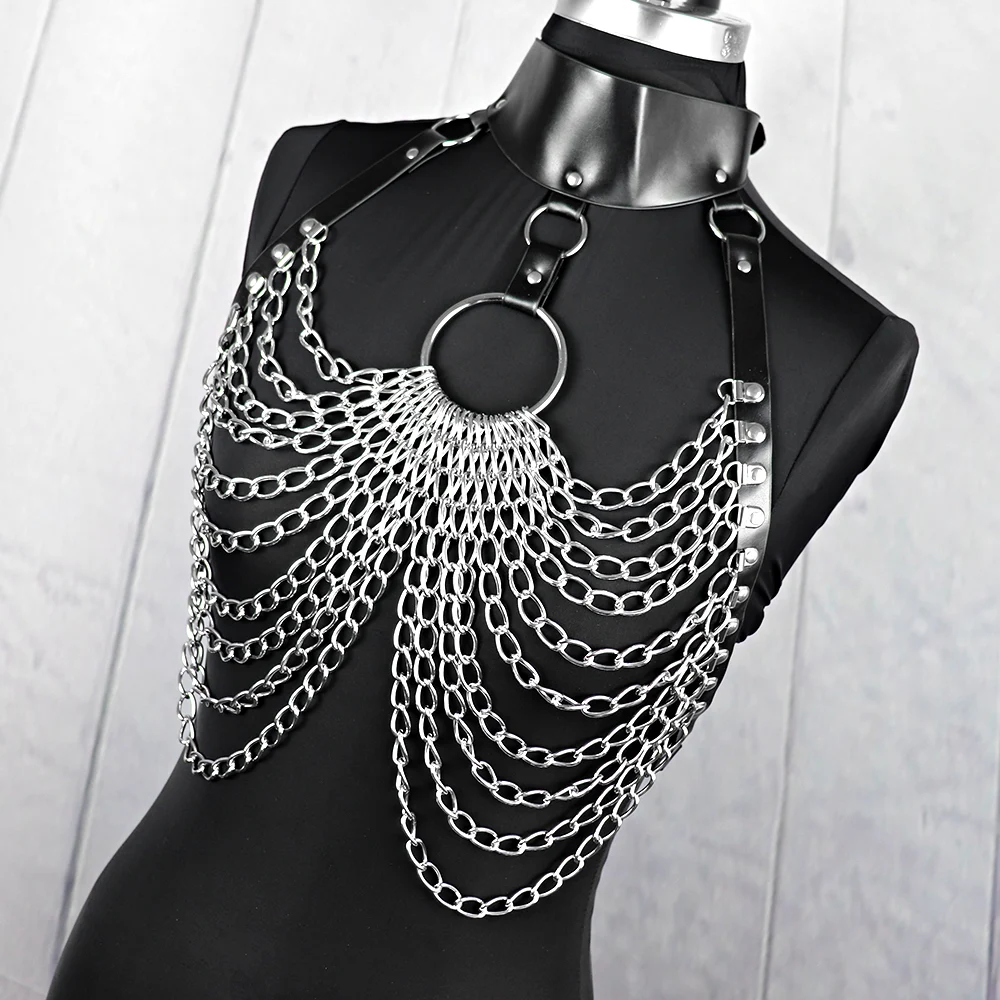 Title 3, Punk-Gothic-Körper-Lederarmband-Schmuck