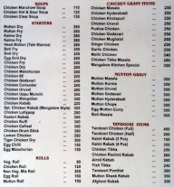 Mangalore Kitchen menu 1
