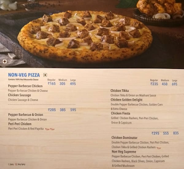 Domino's Pizza menu 