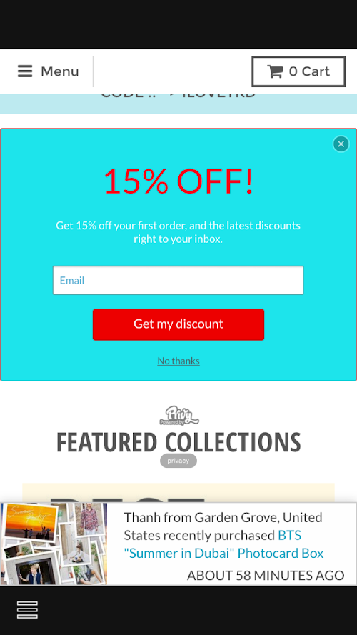 Android application The Kdom Shop screenshort
