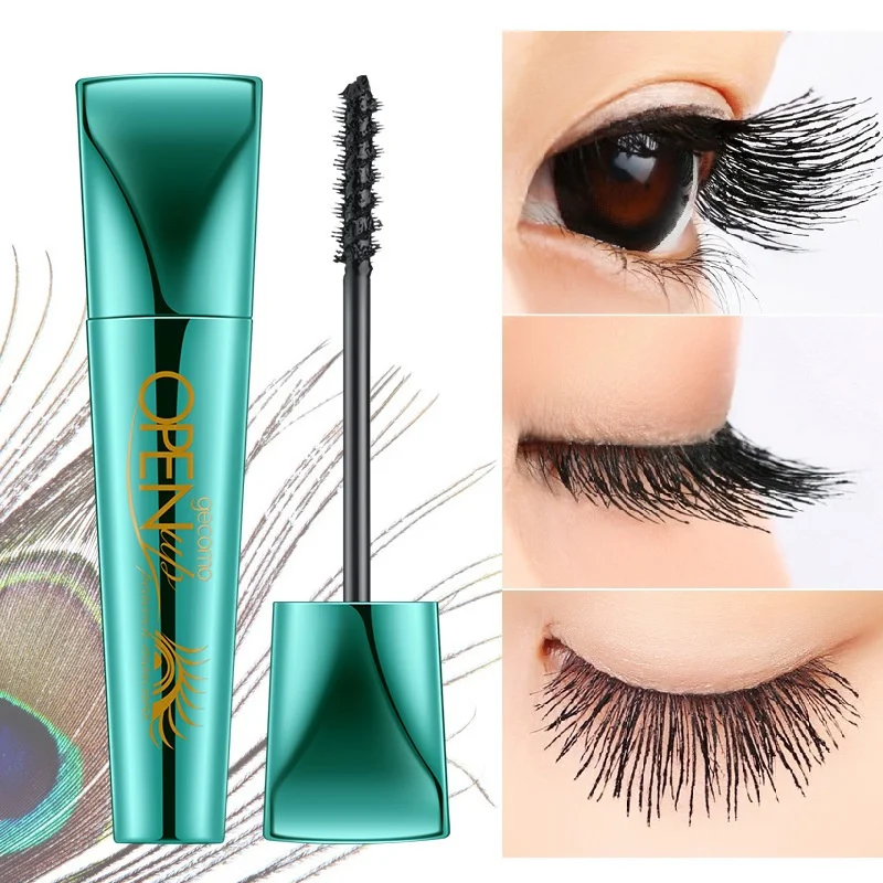 Waterproof Sweat-proof Thick Long Curling Base Peacock Mascara. Achieve voluminous, dramatic, and lasting peacock-style 