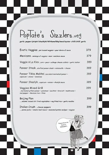 Poptates Kakade menu 