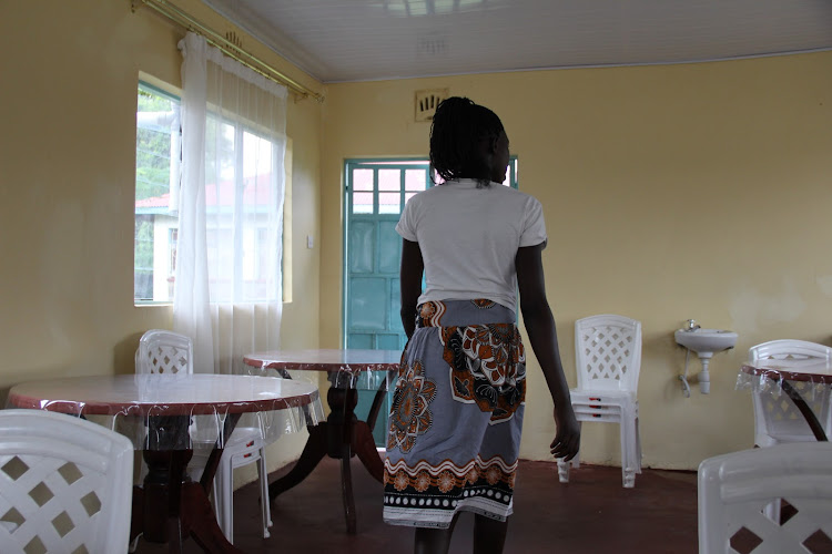 A teen girl who has been a victim of sexual abuse in Homa Bay