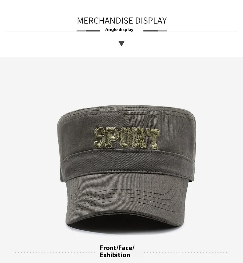 Title 10, Mens Flat-top Peaked Cap Leisure Sunhat Provid...