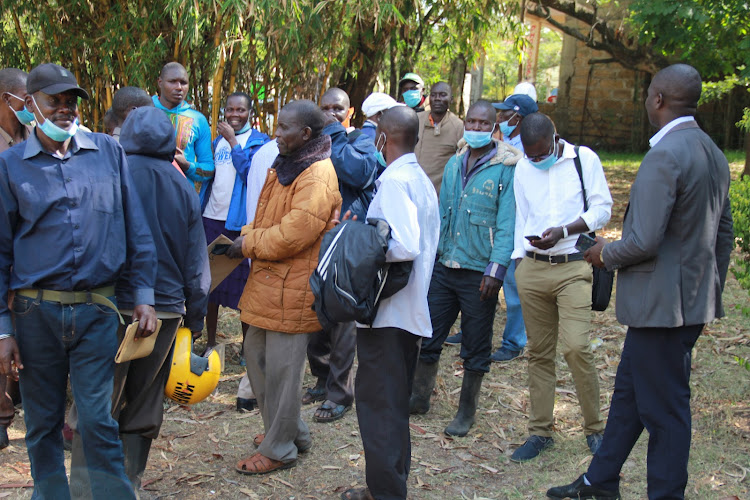 Some residents of five villages in South Kanyamwa location in Homa Bay town who petitioned Kenya Power to repair vandalism and connect homes to electricity on November 25.