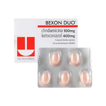 Bexon Duo Clindamicina + Ketoconazol 100mg/400mg Caja Tecnofarma x 5 Óvulos  
