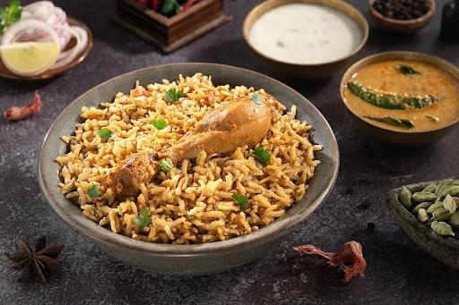 Chicken Fry Piece Brown Rice Biryani (750ml Serves 1-2)