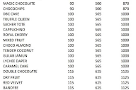 Facecake menu 3