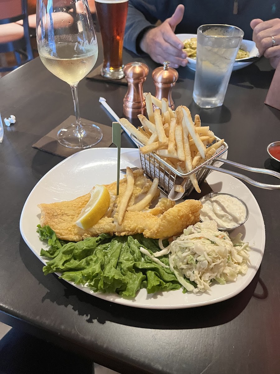 Gluten free fish and chips! The BEST