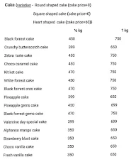 Cakes & Tales menu 1