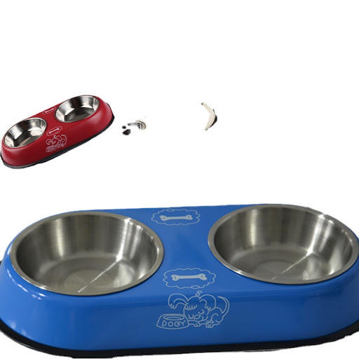 Title 5, Stainless Steel Double Bowl Dog Food and Water ...