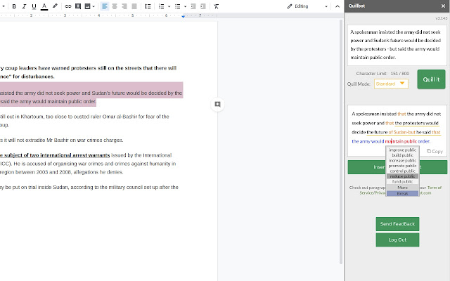 summarizing and paraphrasing tool quillbot