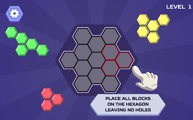 Hex Blocks Puzzle chrome extension