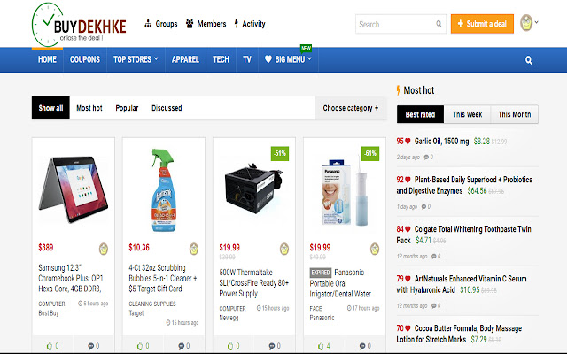 BuyDekhke:- The Best Deals, Coupons & More chrome extension