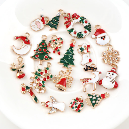 Title 4, Christmas Tree Oil Drop Alloy Small Pendant, a ...