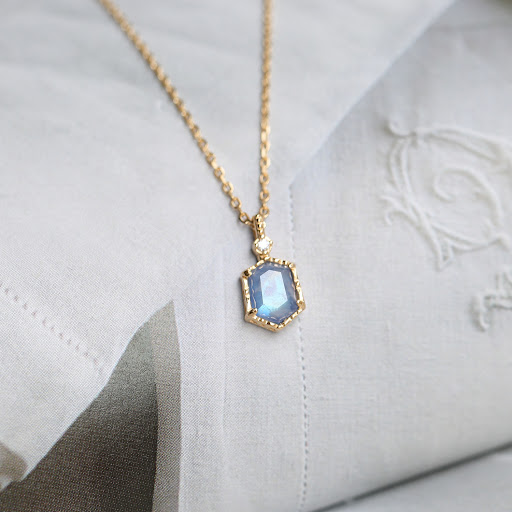 Title 3, Lanbao Moonstone Colorful Akato Necklace. Eleva...