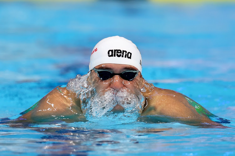 Chad Le Clos of SA competes in the men's 100m butterfly on day two of the Fina World Swimming Championships (25m) at Etihad Arena in Abu Dhabi on December 17 2021.