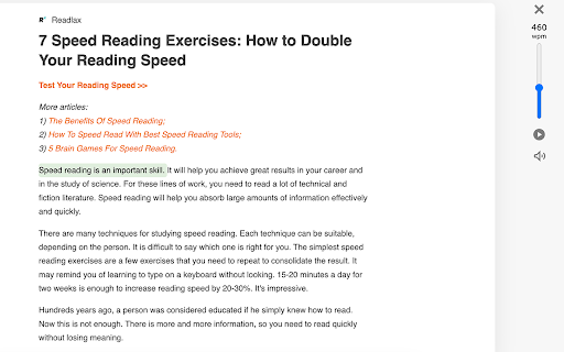 Readlax: Reader View with Phrase Highlighting