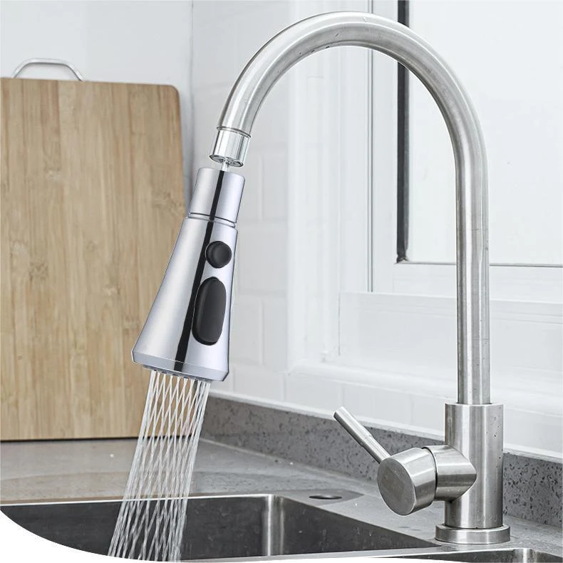 Universele kraan met druksproeier, anti-spat, 360 graden draaibaar, drie standen, waterbesparend. Ideaal voor de spoelbak.