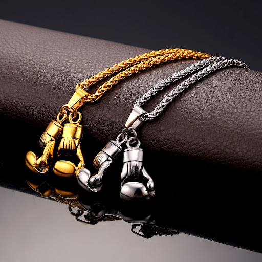 Title 9, Personalized fashion boxing necklace