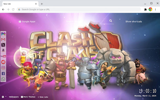 Clash of Clans Wallpapers New Tab Extension