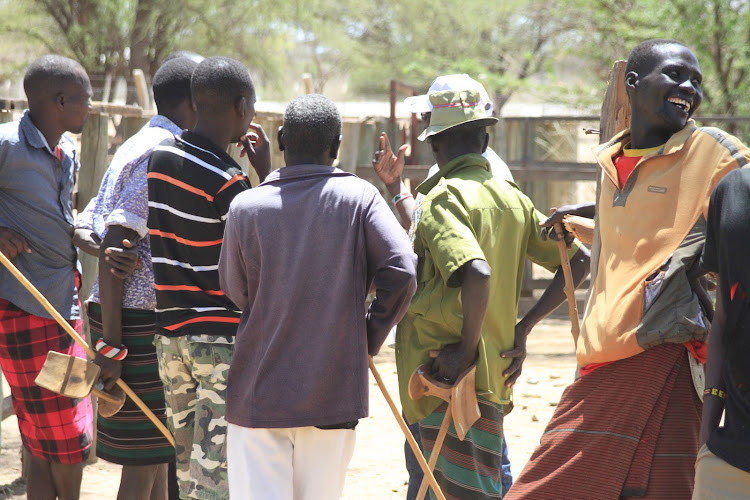 Pokot residents in Nginyang, Baringo county, on March 19