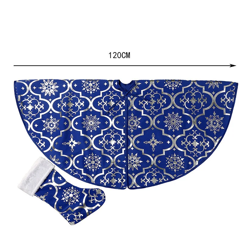 Falda para árbol de Navidad de una sola capa Decoraciones Elegante cubierta para base de árbol Festivo y fácil de usar para una decoración navideña perfecta.