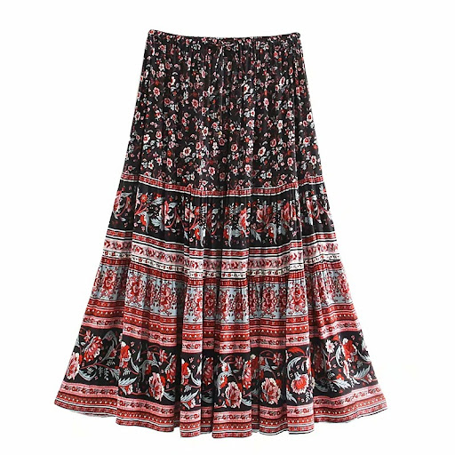 Title 4, Womens Elastic Waist Positioning Rayon Skirt C...